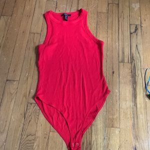 Red Tank Top Bodysuit
